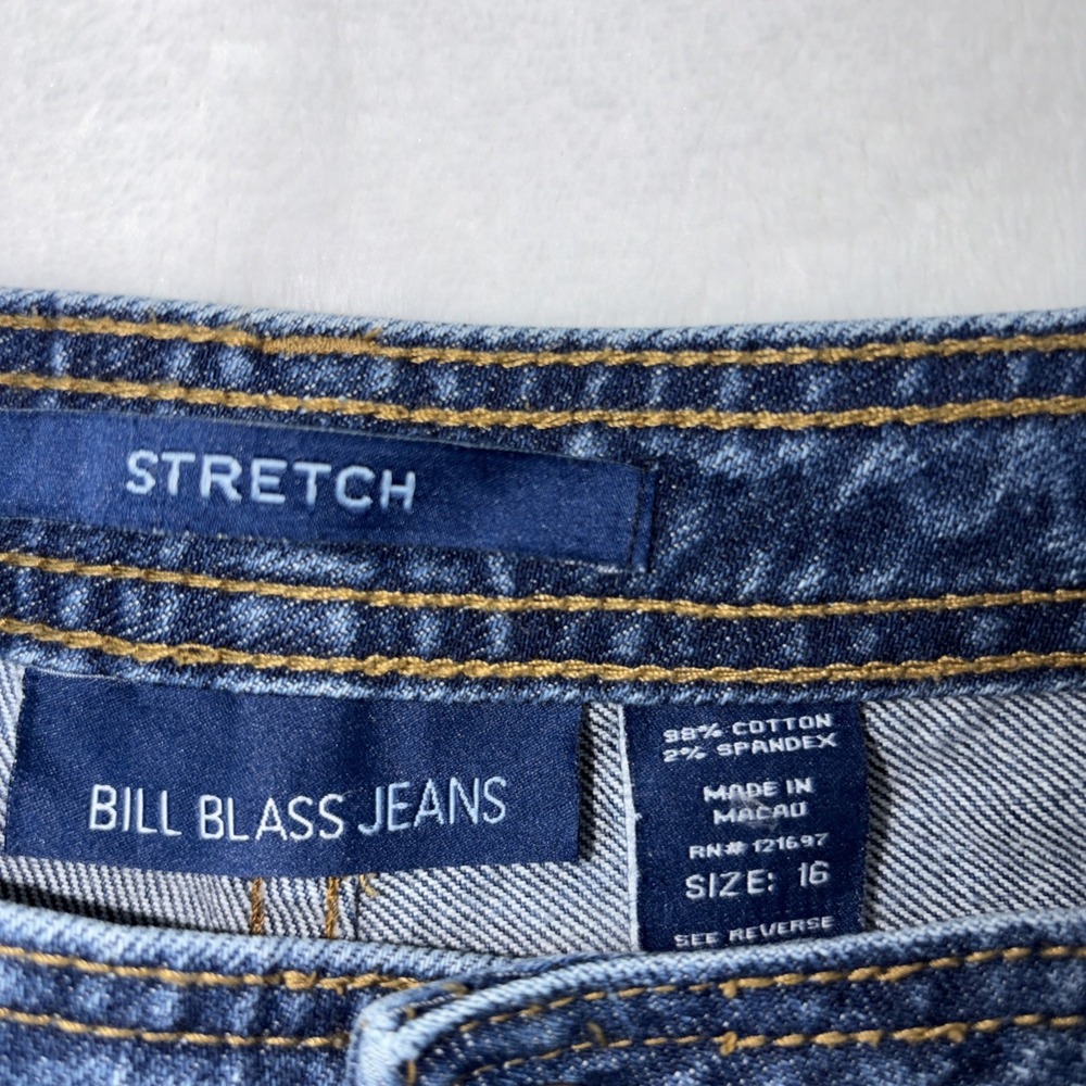 Bill Blass Jeans Woman Stretch Jeans Size 16 High Rise Mom Tapered 90s Retro EUC - Picture 2 of 11